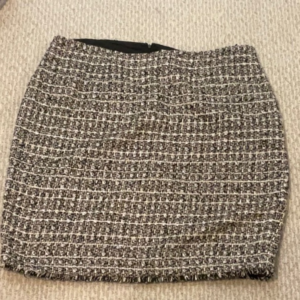 Calvin Klein Black and White Mini Pencil Skirt